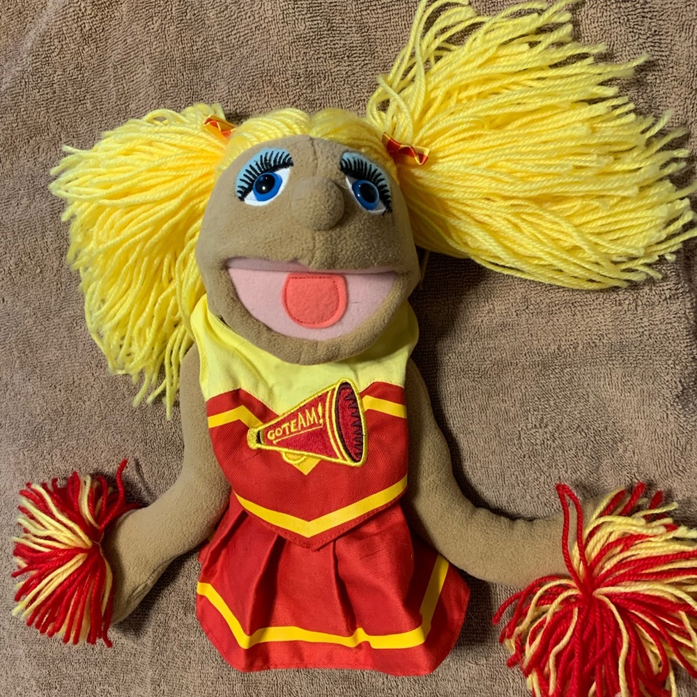 Melissa & Doug Cheerleader Puppet with Detachable Wooden Rod